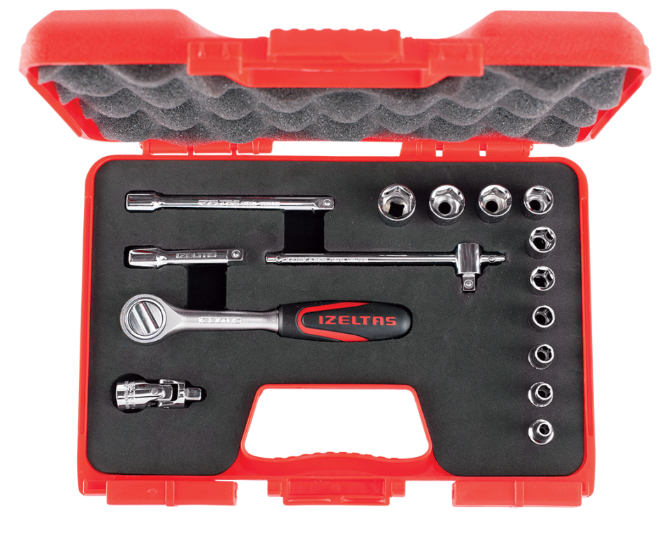 İzeltaş 1/4'' Altı Köşe Lokma Anahtar Takımı 15 Parça