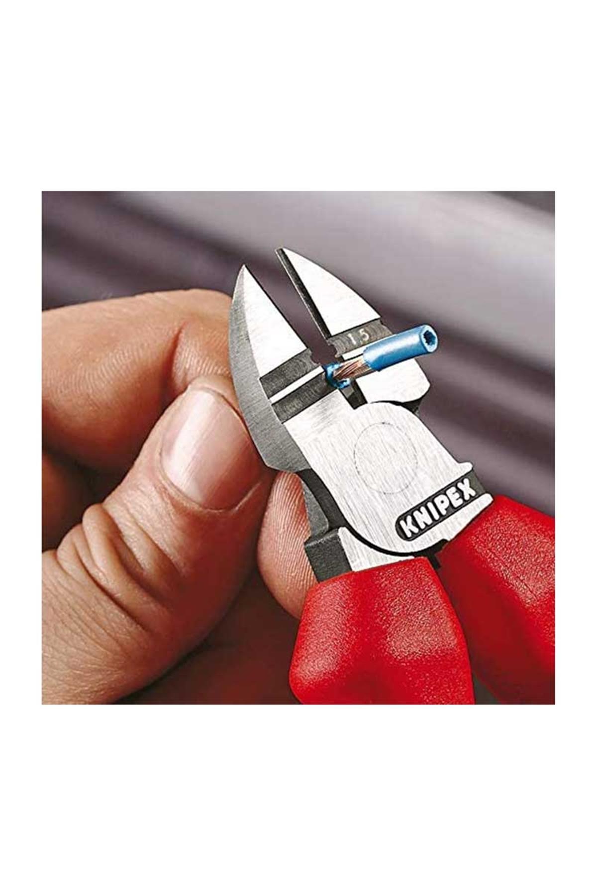 Knipex 14 22 160 Sıyırıcılı Yan Keski