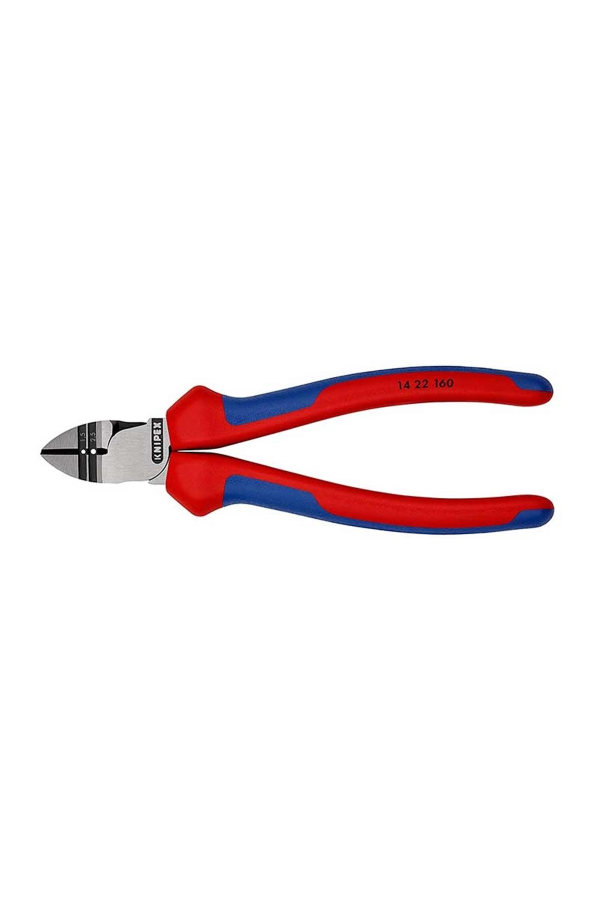 Knipex 14 22 160 Sıyırıcılı Yan Keski