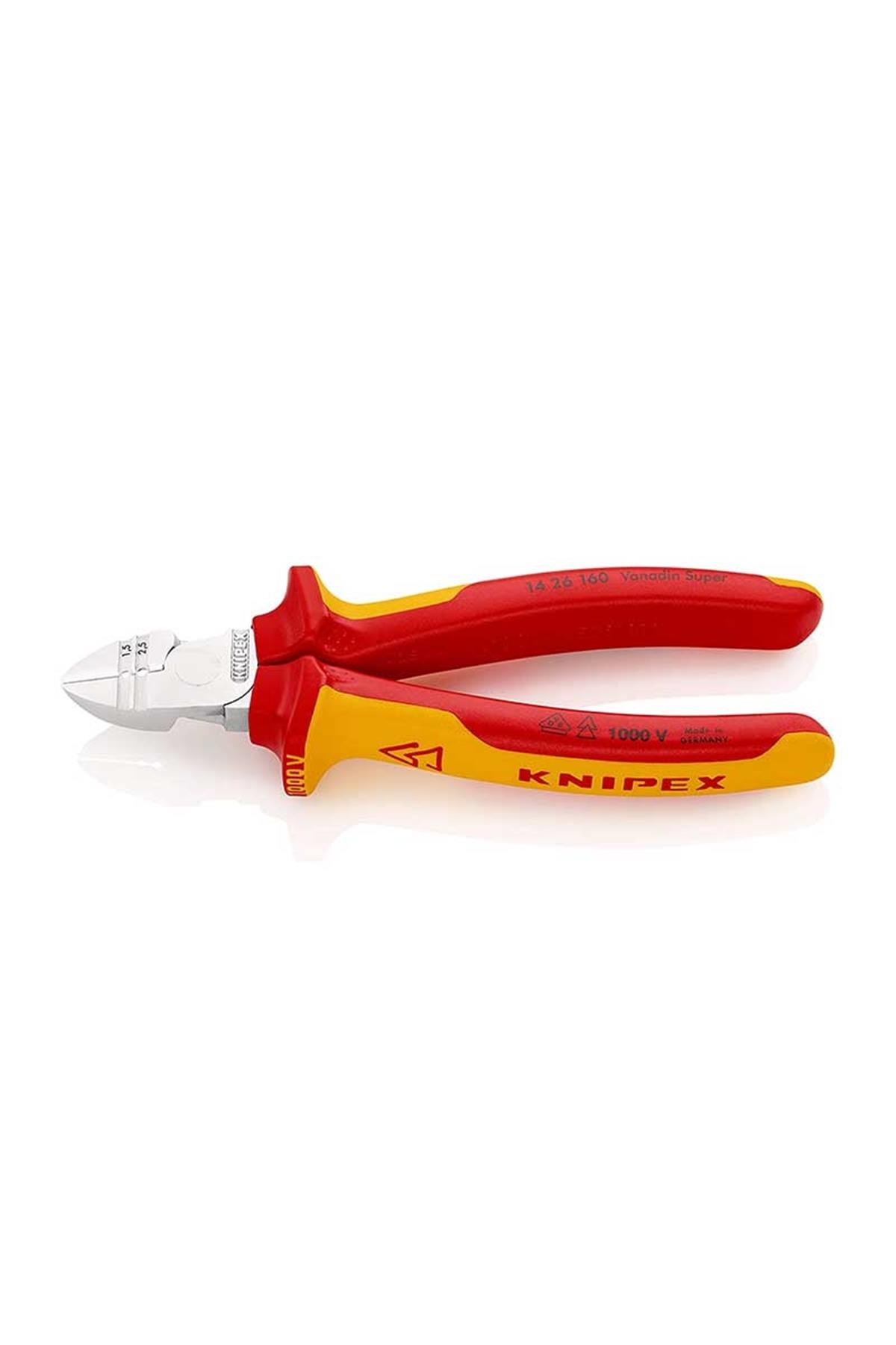 Knipex 14 26 160 VDE Sıyırıcılı Yan Keski