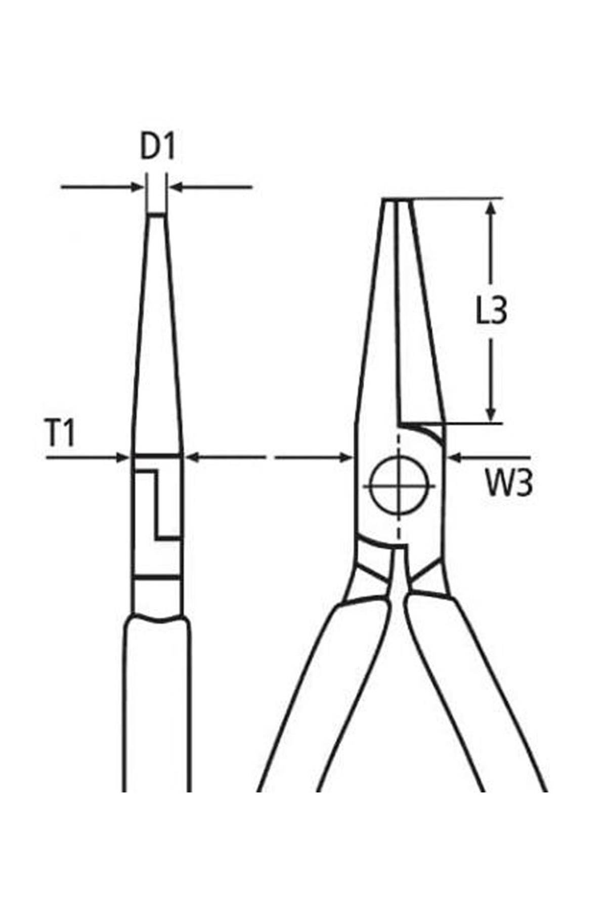 Knipex 22 01 160 Yuvarlak Uçlu Kargaburun