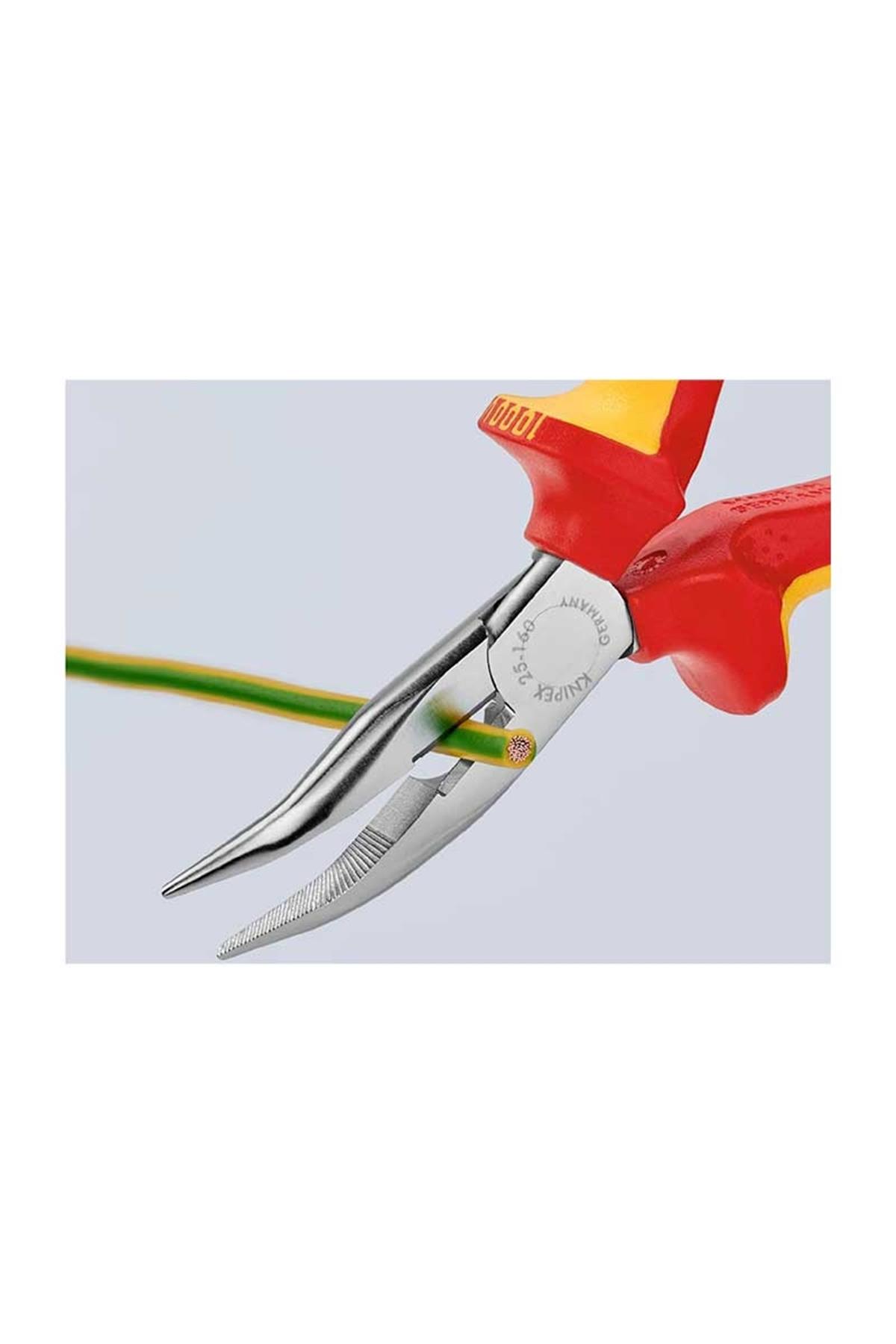 Knipex 25 26 160 VDE Eğri Ağız Kargaburun