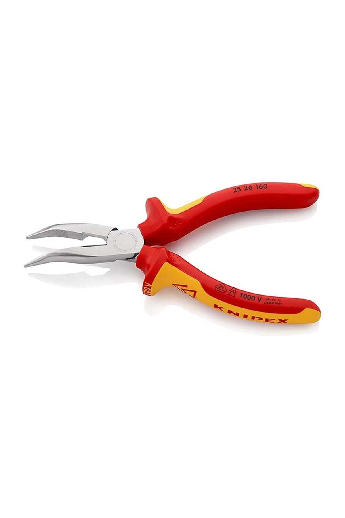 Knipex 25 26 160 VDE Eğri Ağız Kargaburun