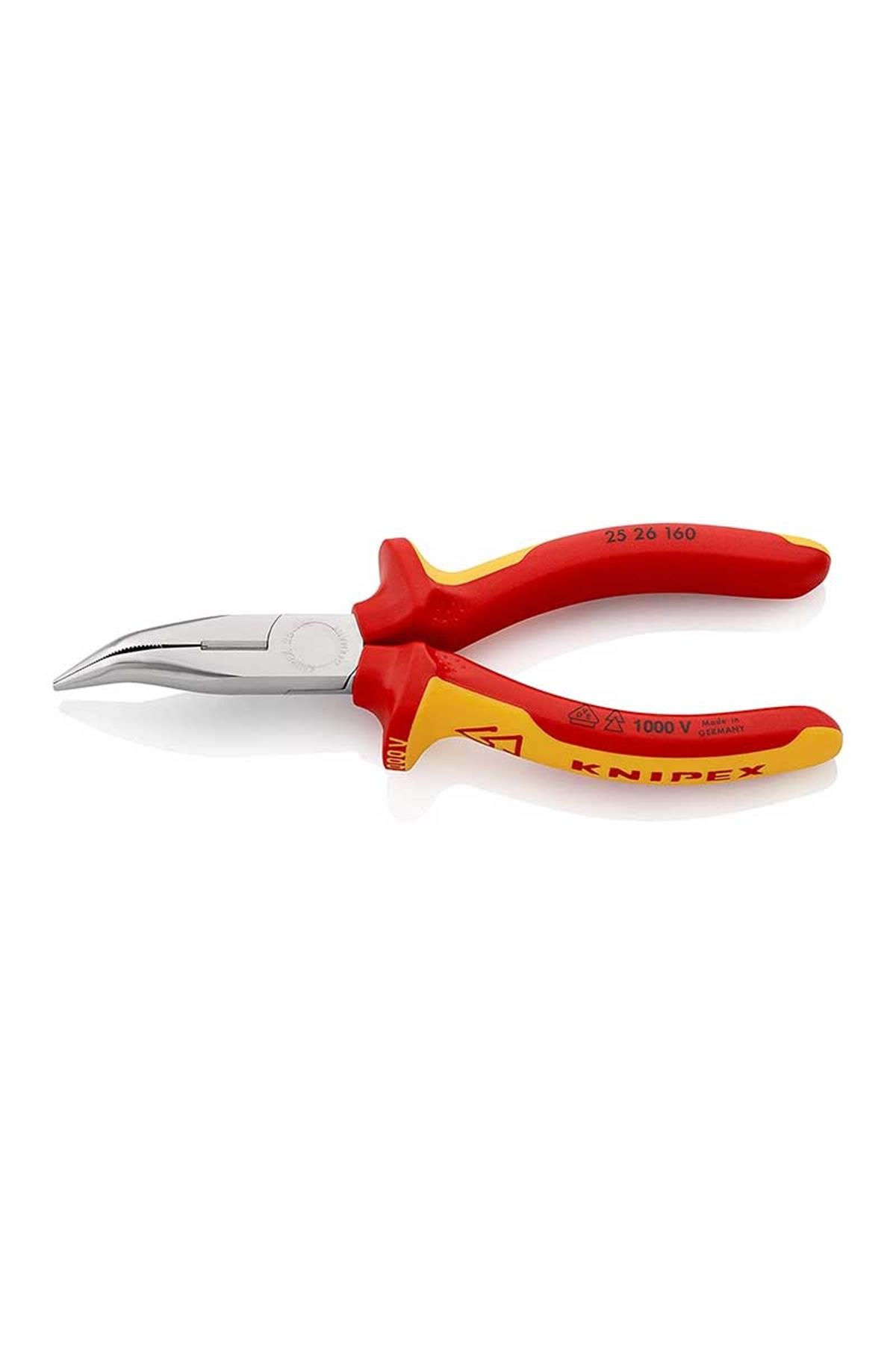 Knipex 25 26 160 VDE Eğri Ağız Kargaburun