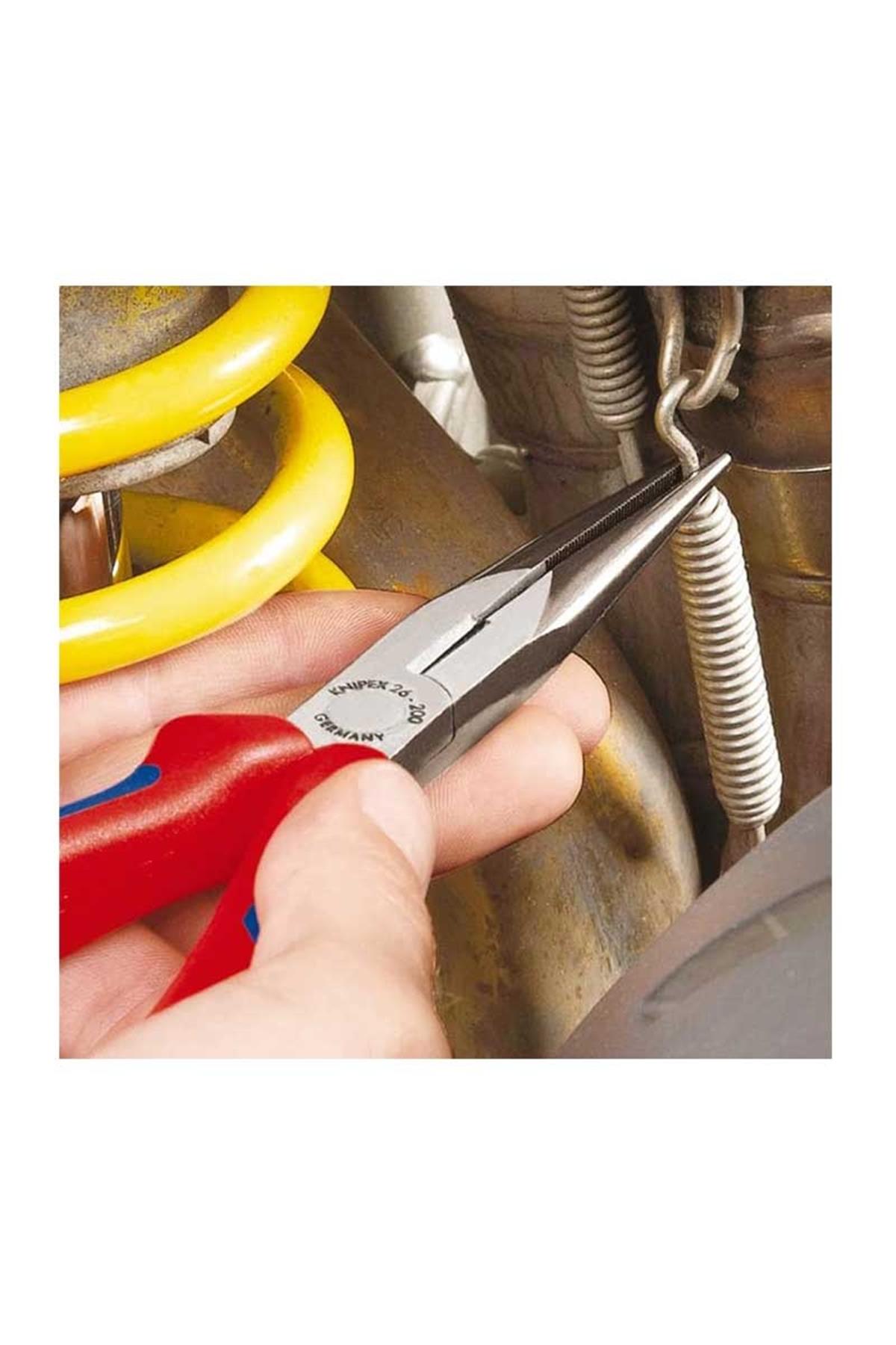 Knipex 26 22 200 Eğri Ağız Kargaburun