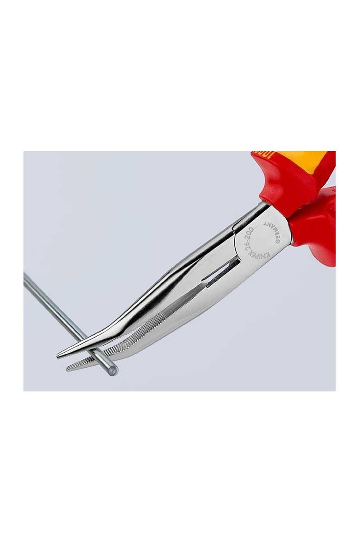Knipex 26 26 200 VDE Eğri Ağız Kargaburun