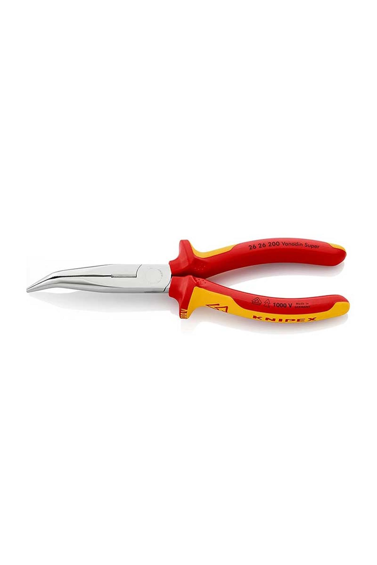 Knipex 26 26 200 VDE Eğri Ağız Kargaburun