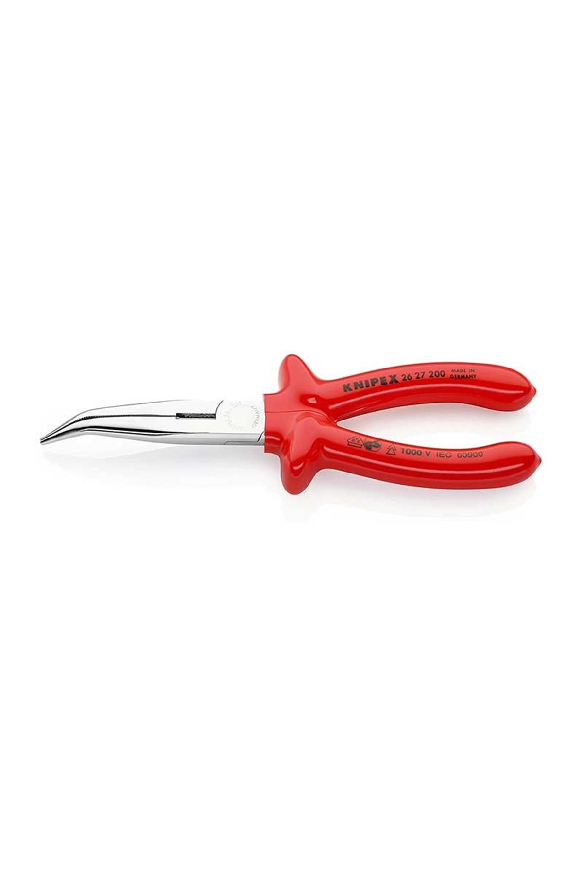 Knipex 26 27 200 VDE Eğri Ağız Kargaburun