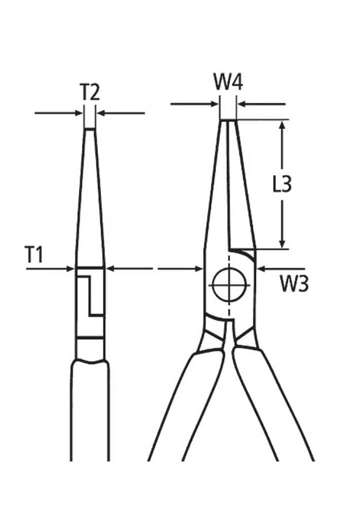 Knipex 30 11 160 Yassı Ağız Kargaburun