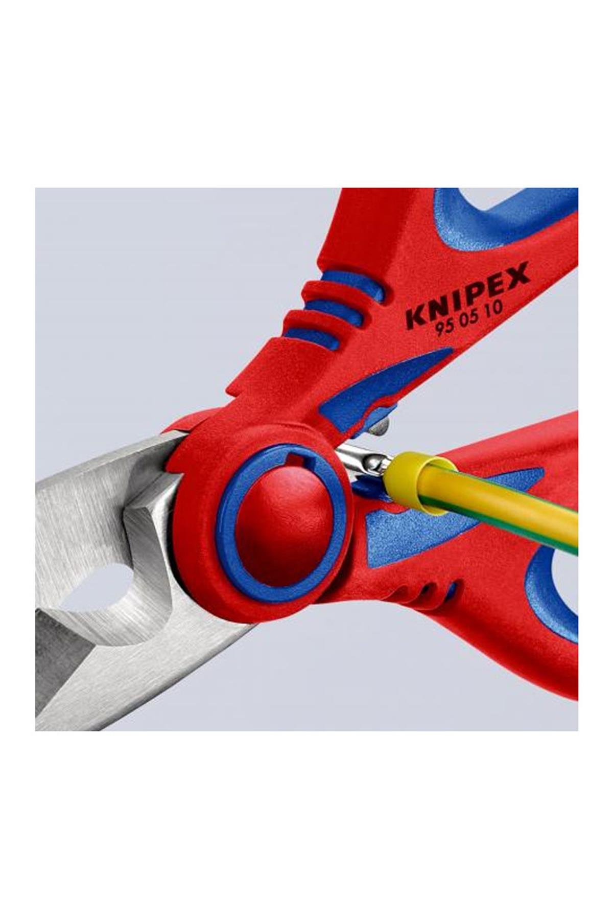 Knipex 95 05 10 SB Yüksük Sıkmalı Elektrikçi Makası