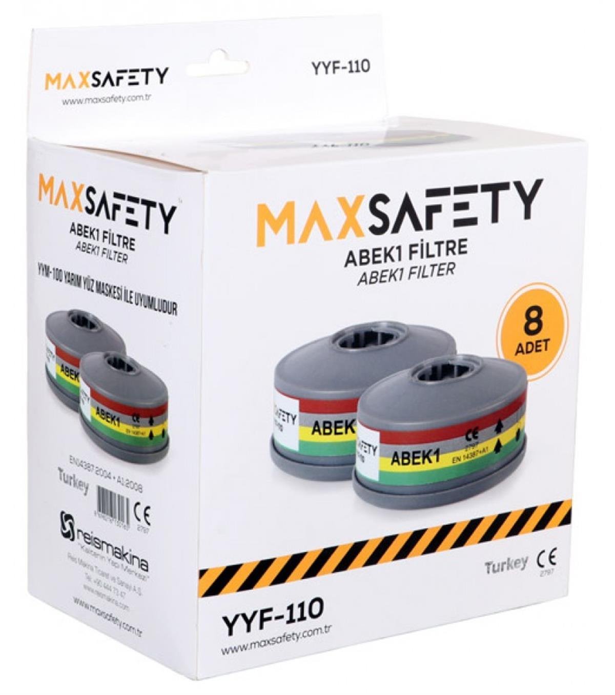 Max Safety YYF-110 ABEK1 Filtre (YYM-110 Maske İçin)  