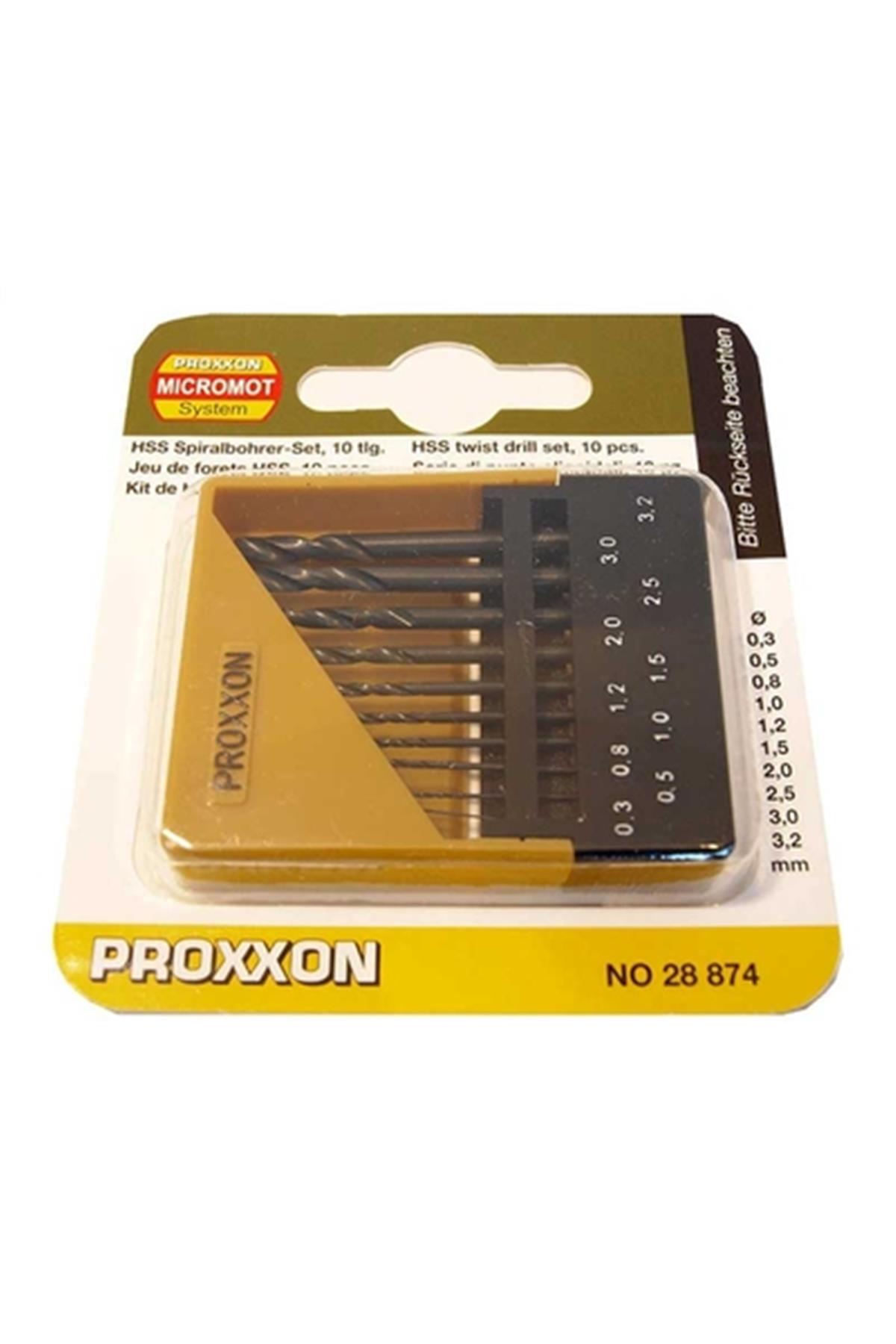 Proxxon 28874 HSS Uç Seti 0.3 mm-3.2 mm 10'lu