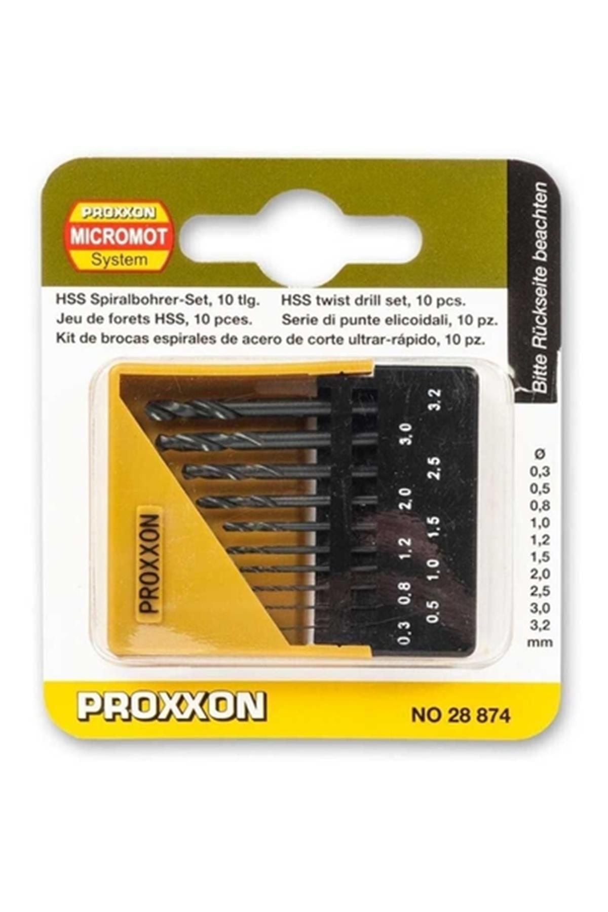 Proxxon 28874 HSS Uç Seti 0.3 mm-3.2 mm 10'lu