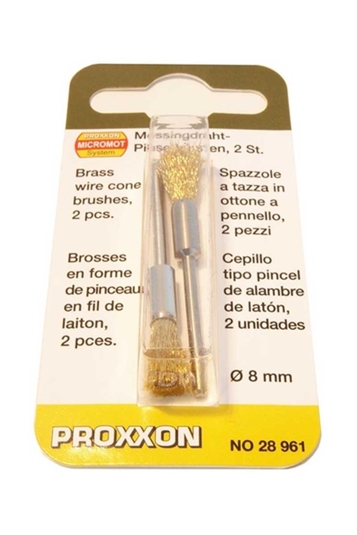 Proxxon 28961 Pimli Sarı Tel Fırça 8 mm 2'li