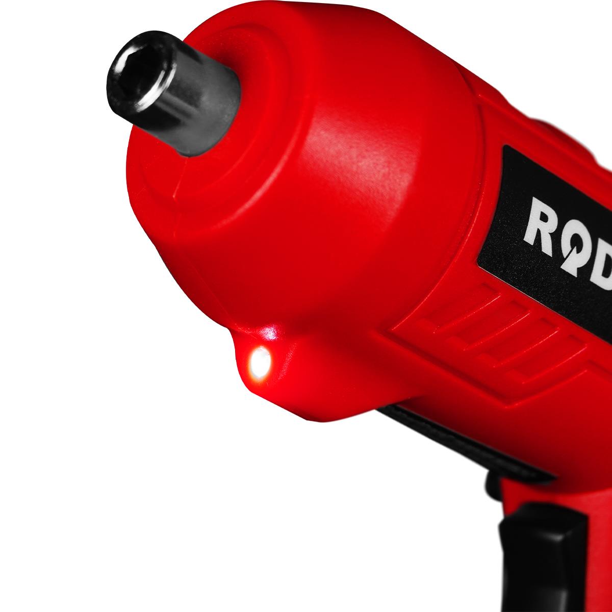 Rodex RDX3085 Akülü Tornavida 6,35 mm 210RPM 2.5nm 3.6V 1.5Ah Blister Ve Aksesuarlı 