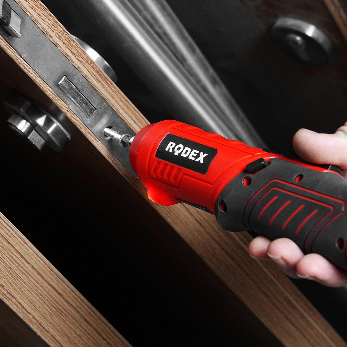 Rodex RDX3085 Akülü Tornavida 6,35 mm 210RPM 2.5nm 3.6V 1.5Ah Blister Ve Aksesuarlı 