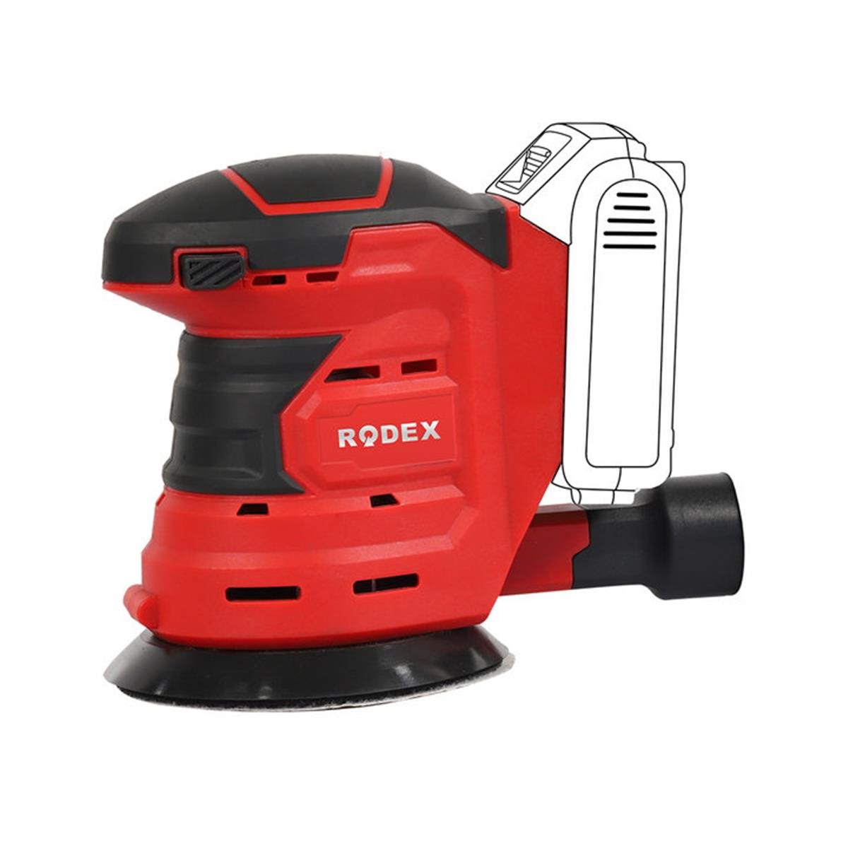Rodex RPX2250 20V 125 mm Eksantrik Zımpara (Solo)