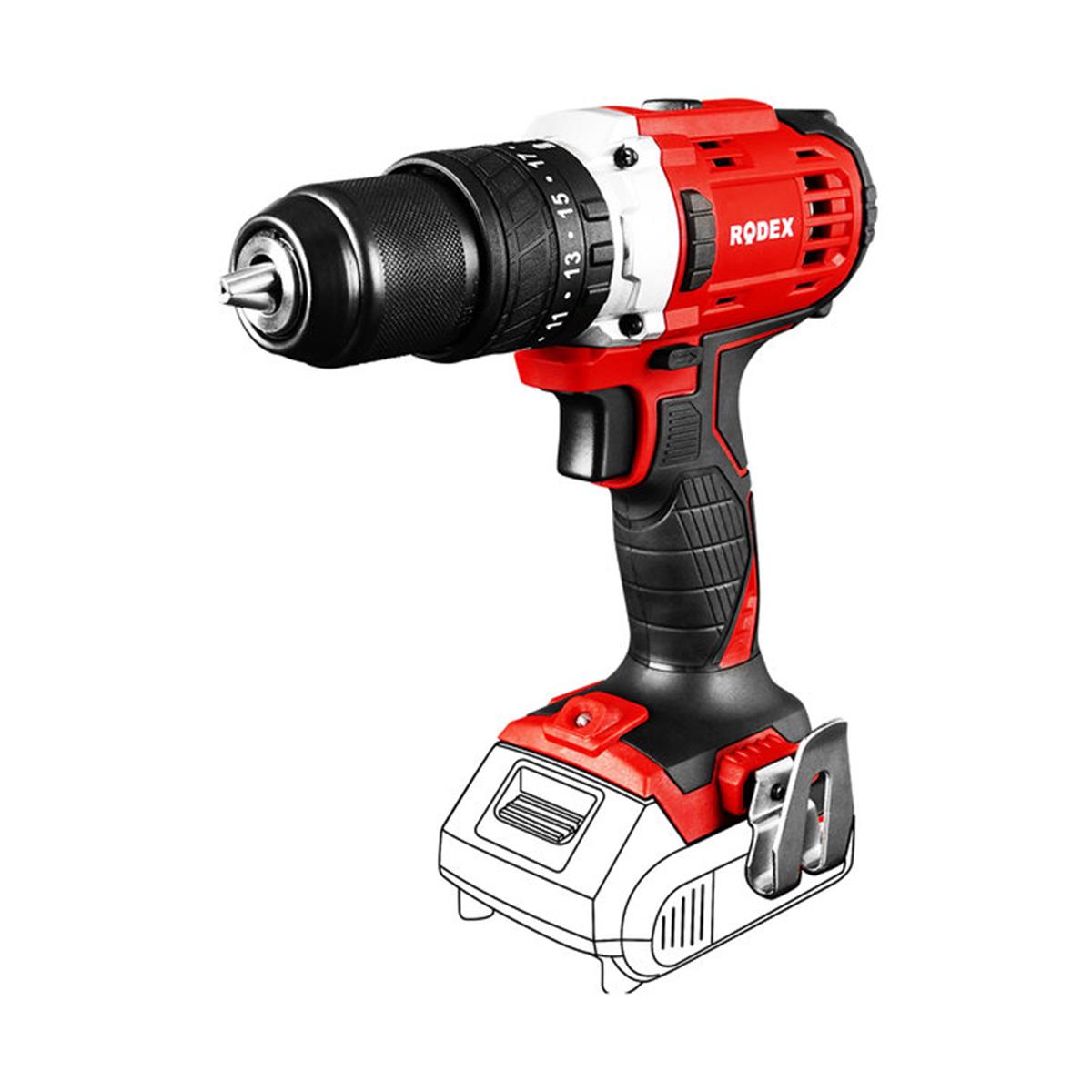 Rodex RPX2320 Akülü Darbeli Matkap (Solo)