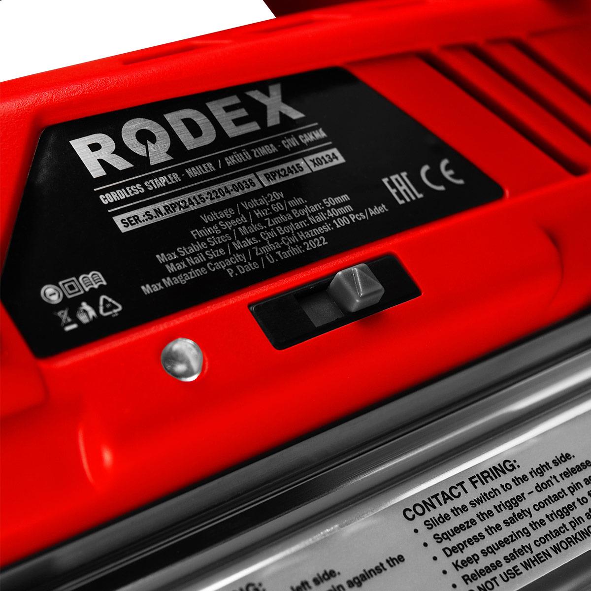 Rodex RPX2415 Akülü Zımba-Çivi Tabancası