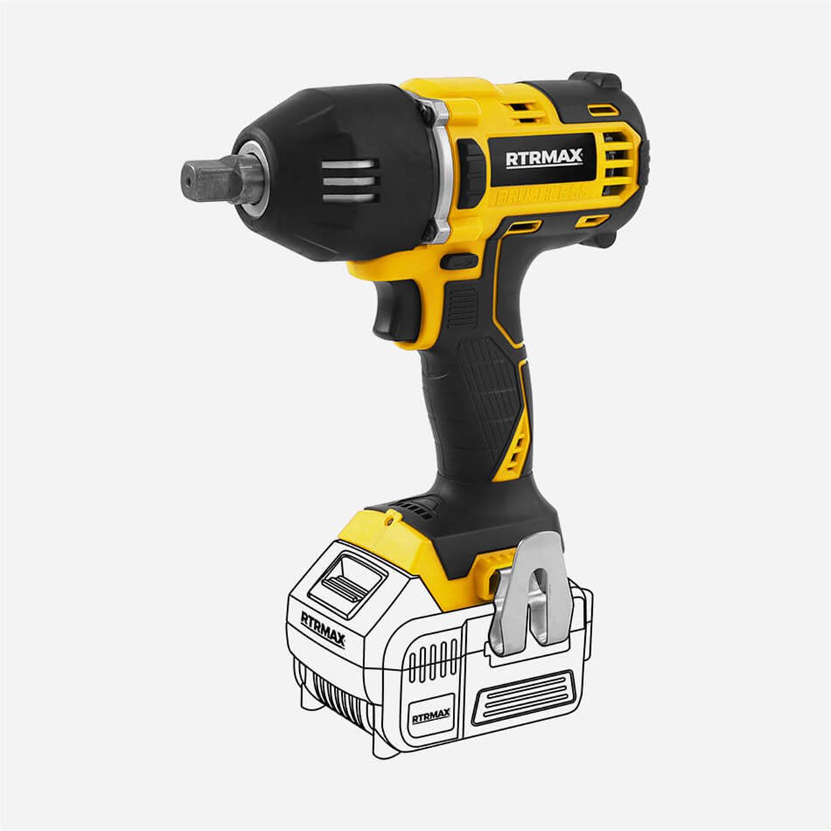 Rtrmax RTX2029B Akülü Somun Sıkma 18V 400Nm (Solo)