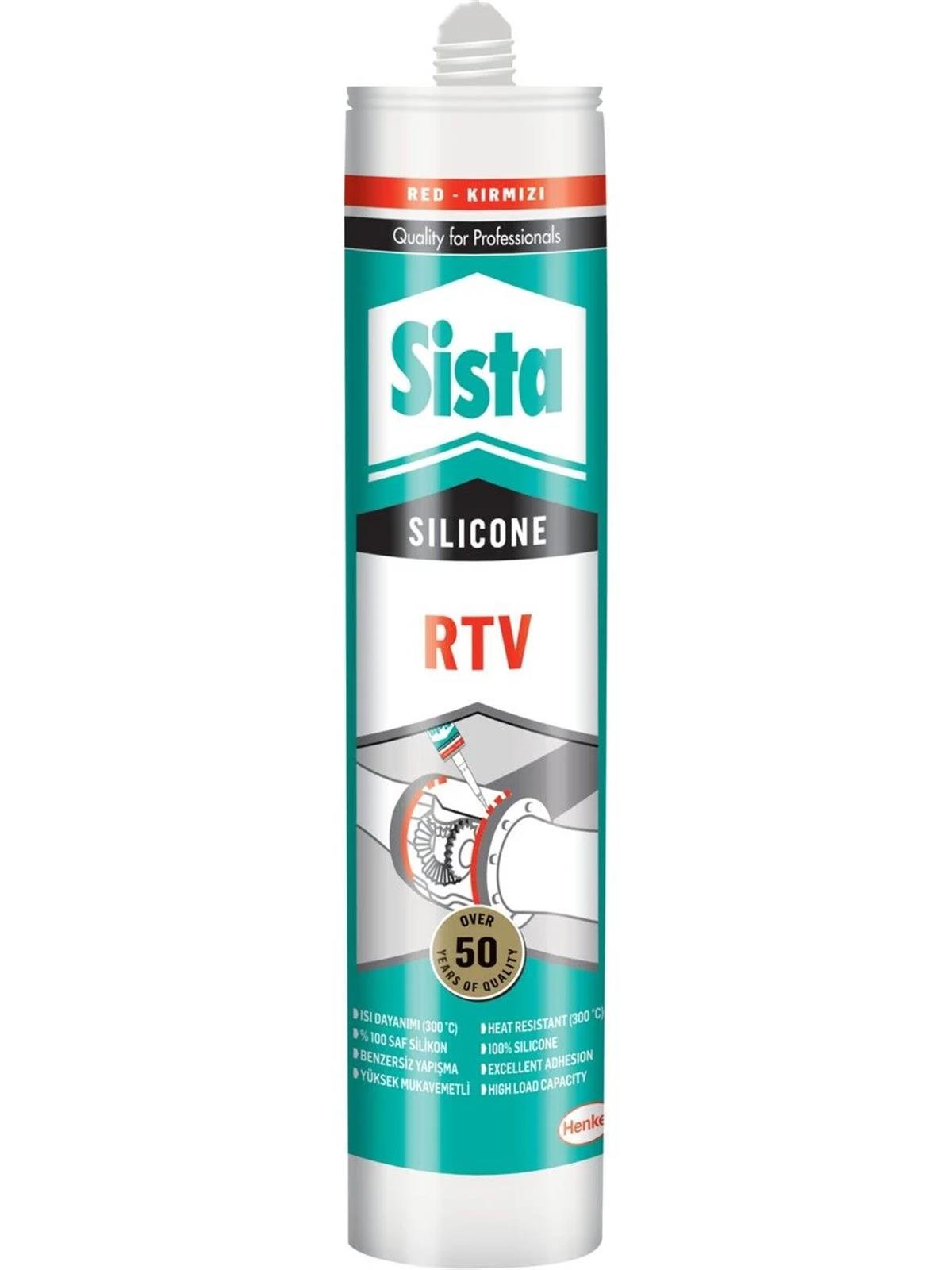 Sista Isı Kırmızı Silikon 310 ML