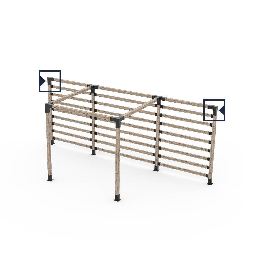 Venina Home 9x9 Ahşap Kirişler İçin 2 Kollu L Köşe Braketi