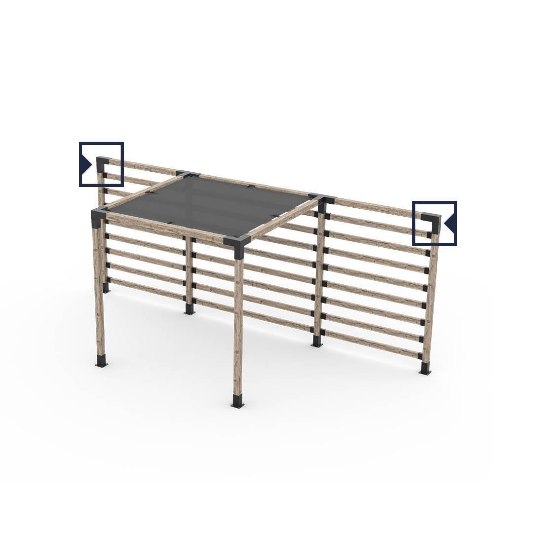 Venina Home 9x9 Ahşap Kirişler İçin 2 Kollu L Köşe Braketi