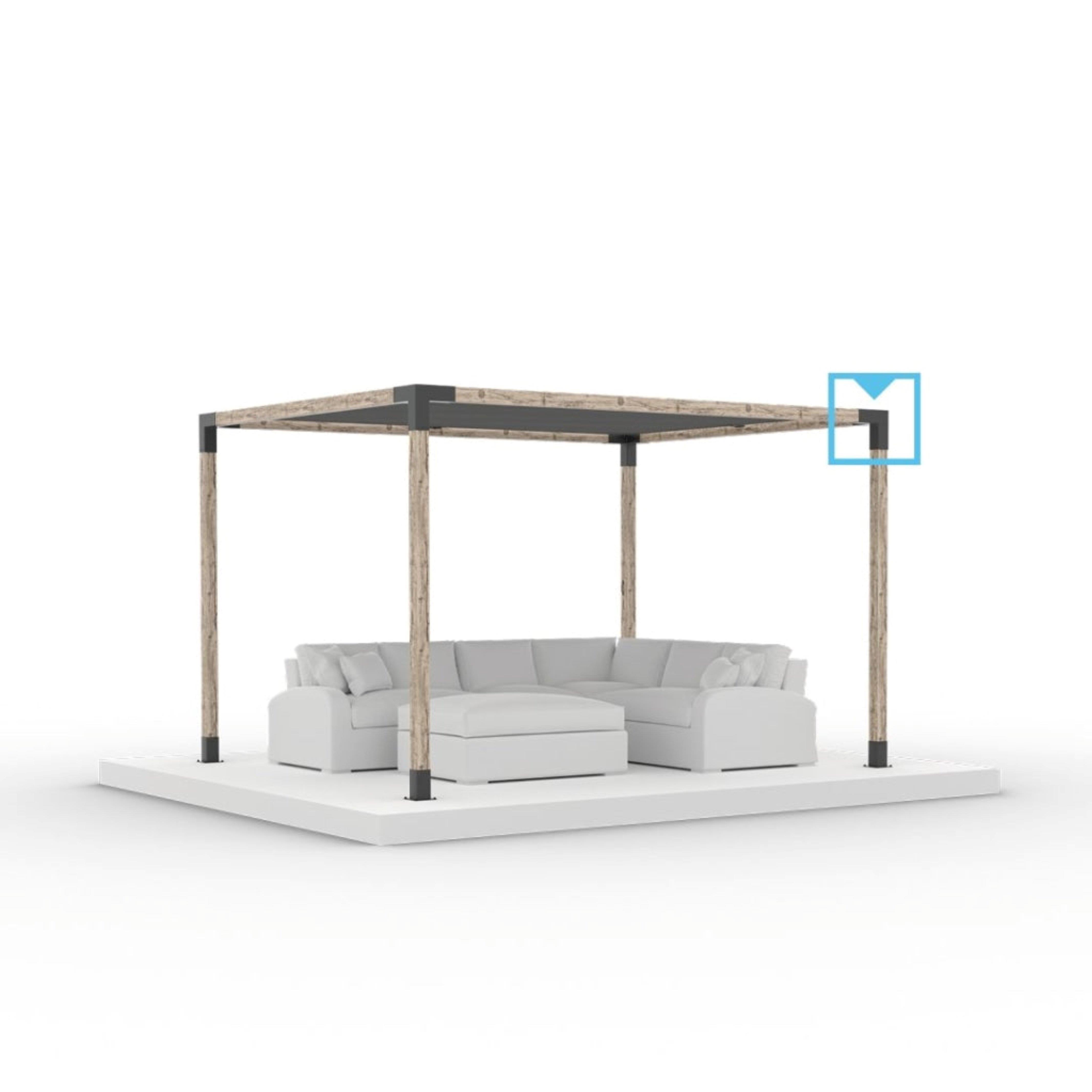 Venina Home 9x9 Ahşap Kirişler için 3 Kollu Pergola Köşe Kiriş Braketi