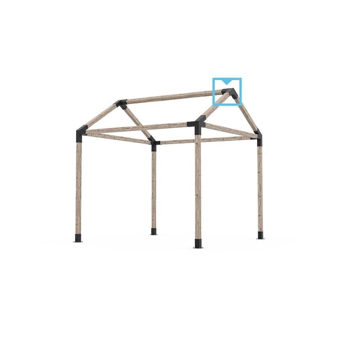 Venina Home 9x9 Ahşap Kirişler İçin +30 3 Kollu Pergola Çatı Üst Ön Braketi