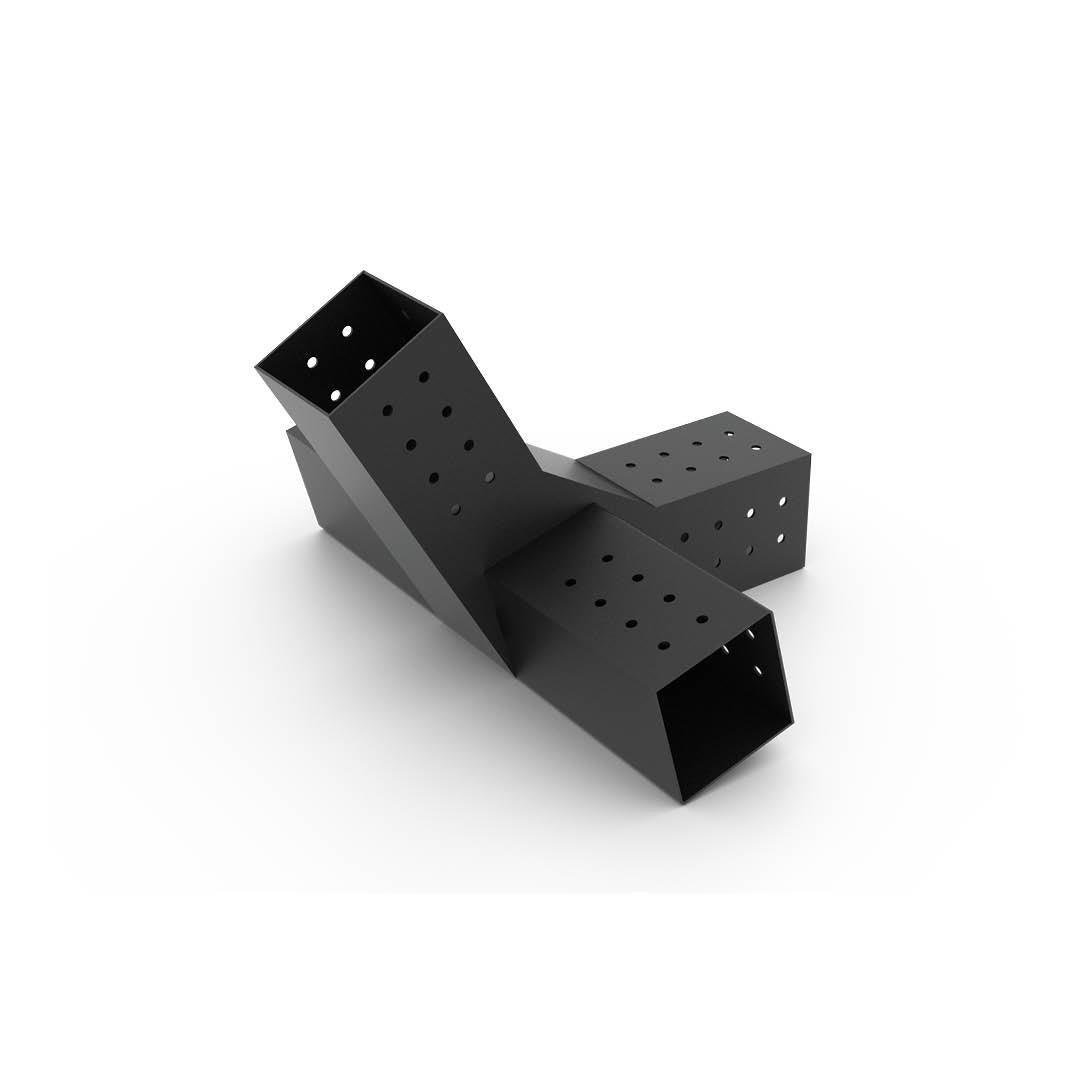 Venina Home 9x9 Ahşap Kirişler İçin +30 4 Kollu Pergola Çatı Üst Orta Braketi