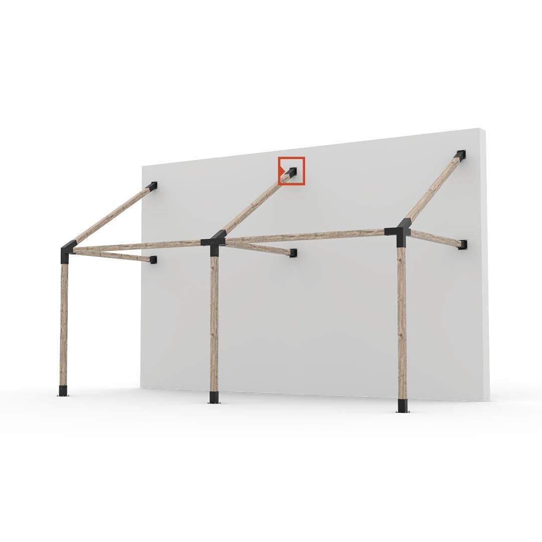 Venina Home 9x9 Ahşap Kirişler İçin +30 Pergola Duvar Montaj Braketi