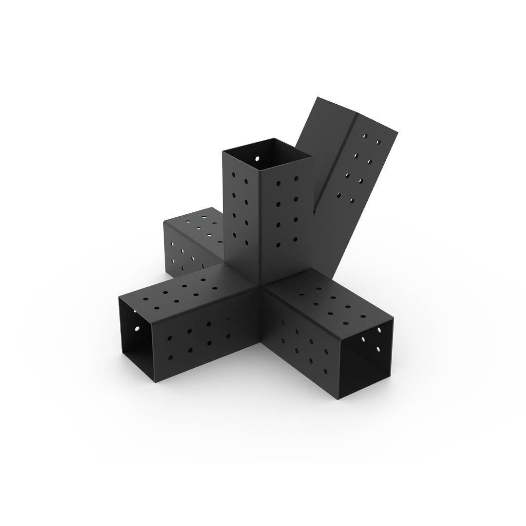 Venina Home 9x9 Ahşap Kirişler İçin +30 5 Kollu Pergola Çatı Kenar Orta Braketi