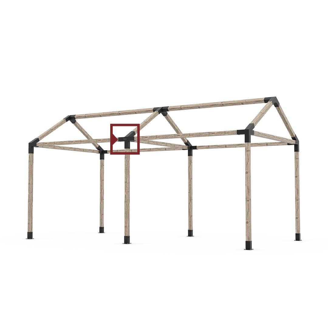 Venina Home 9x9 Ahşap Kirişler İçin +30 5 Kollu Pergola Çatı Kenar Orta Braketi