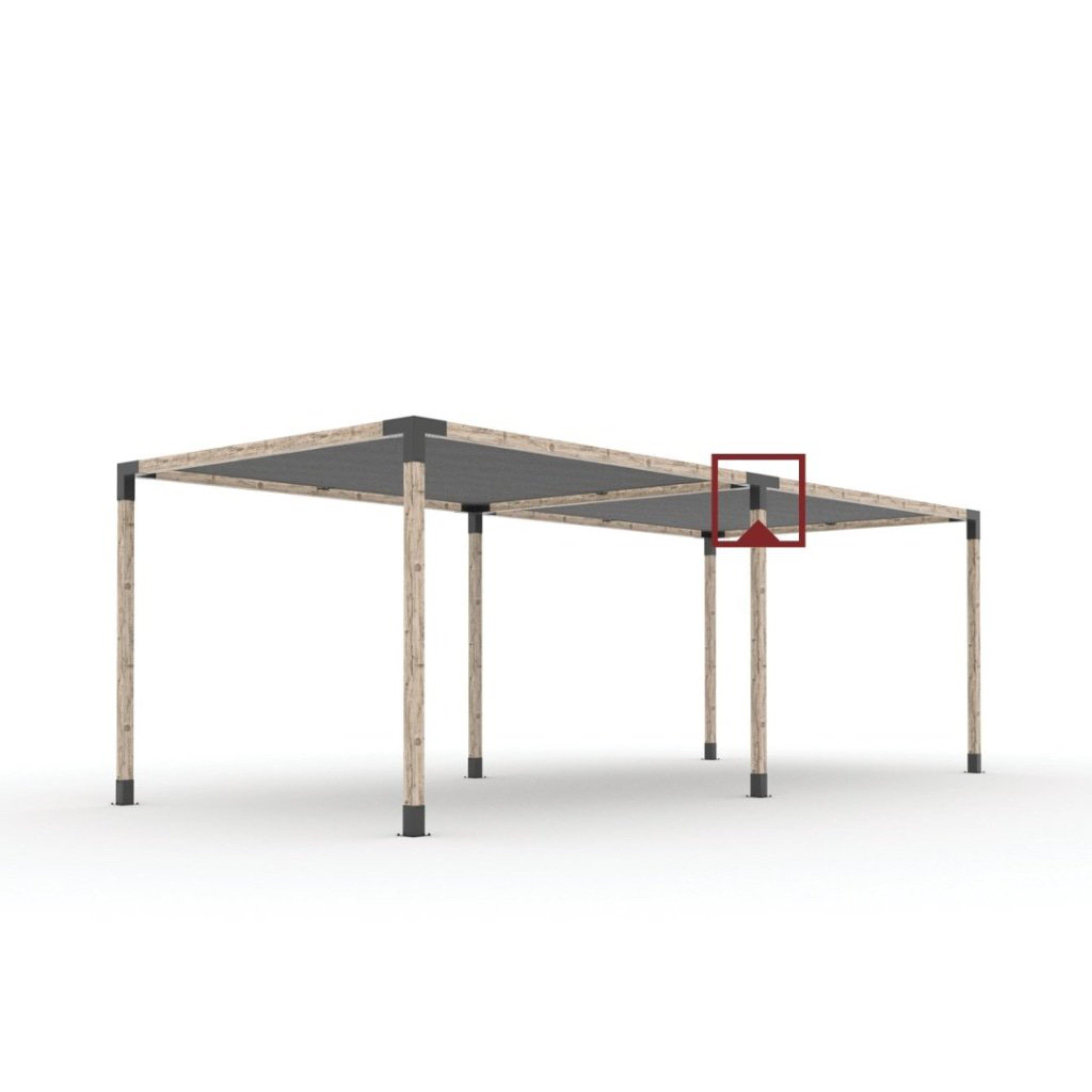 Venina Home 9x9 Ahşap Kirişler İçin 4 Kollu Pergola Kenar Orta Braketi