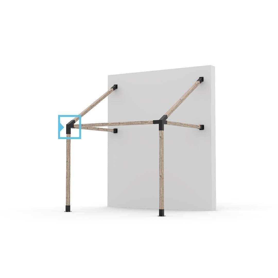 Venina Home 9x9 Ahşap Kirişler için Köşe + 30 Pergola Braketi Sağ ve Sol