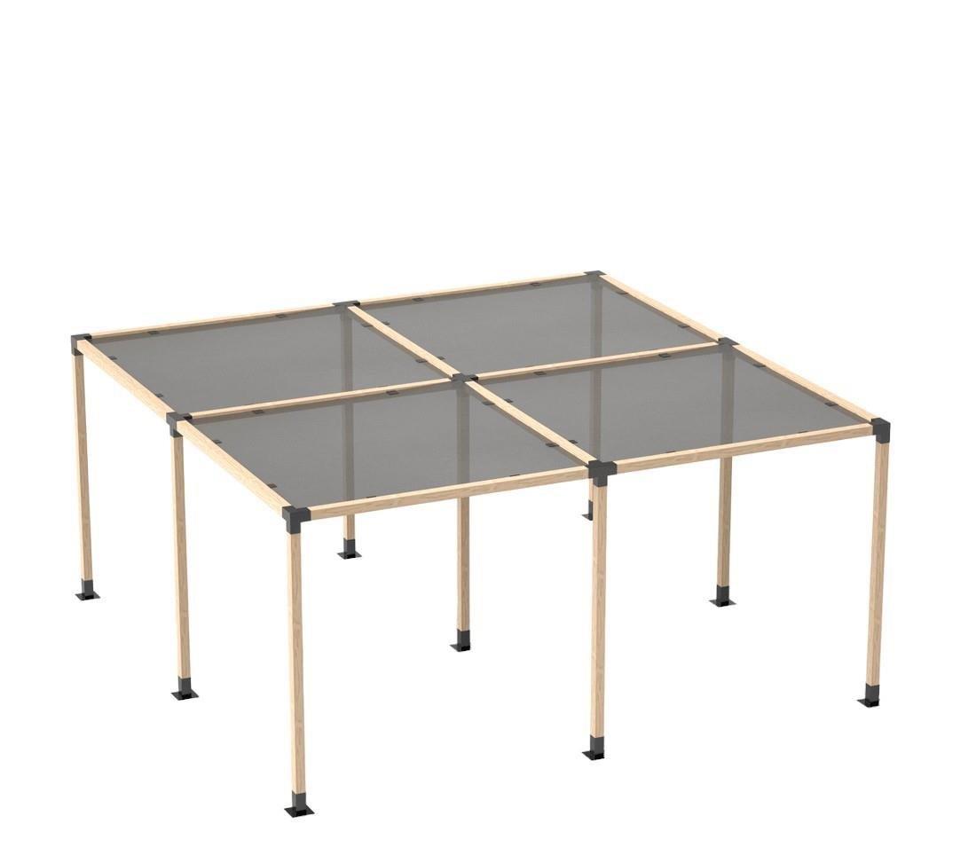 Venina Home Ahşap Dört Bölümlü Gölgelikli Pergole VHD1000