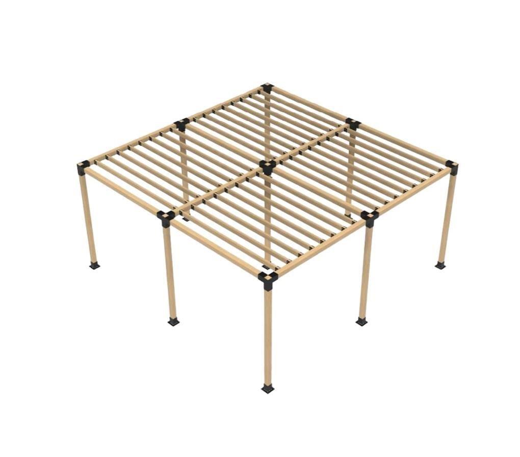 Venina Home Ahşap Dört Bölümlü Kiriş Braketli Pergole VHD1001