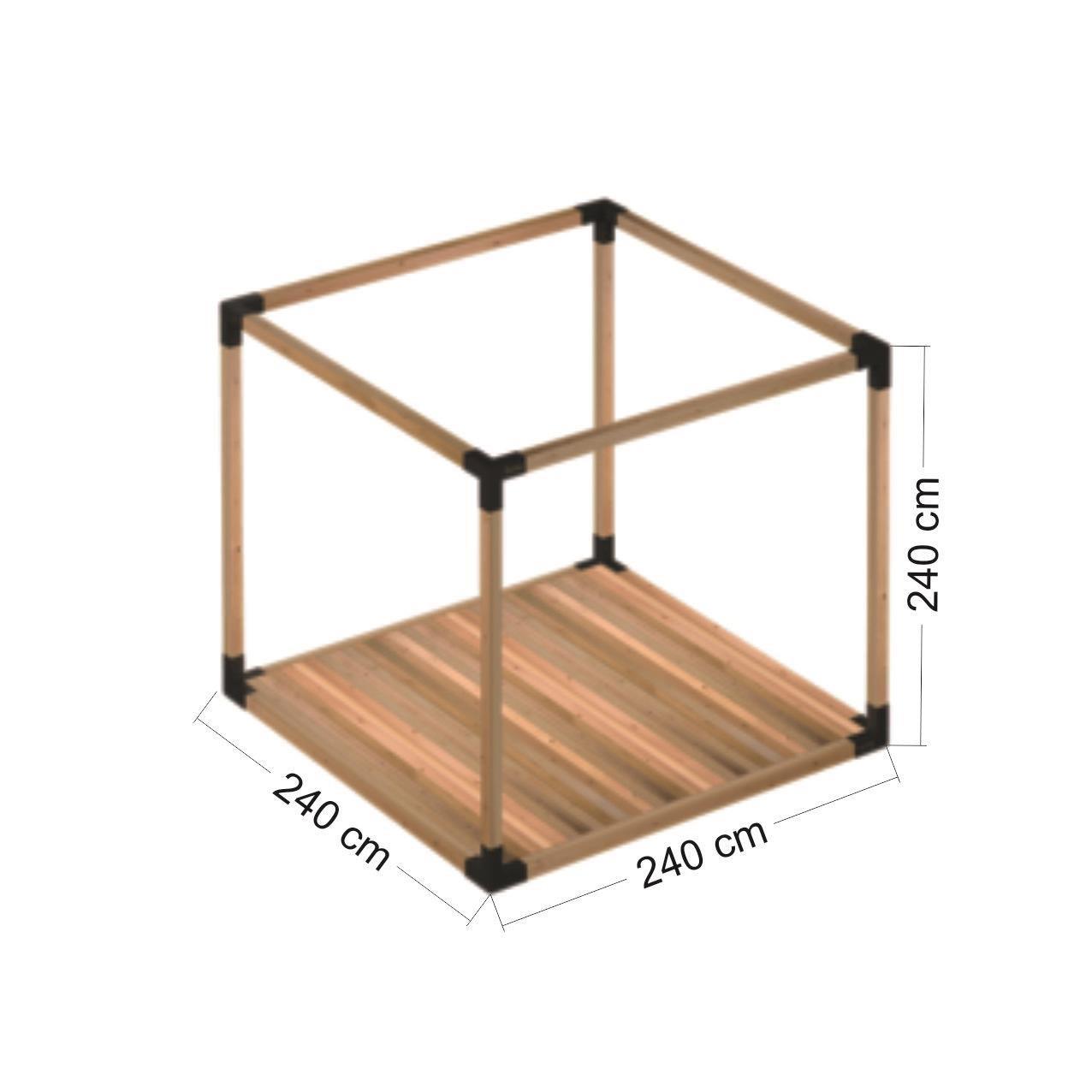 Venina Home Ahşap Düz Tabanlı Pergole VHPP1000