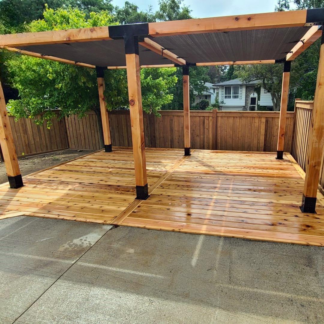 Venina Home Ahşap Düz Tabanlı Pergole VHPP1000