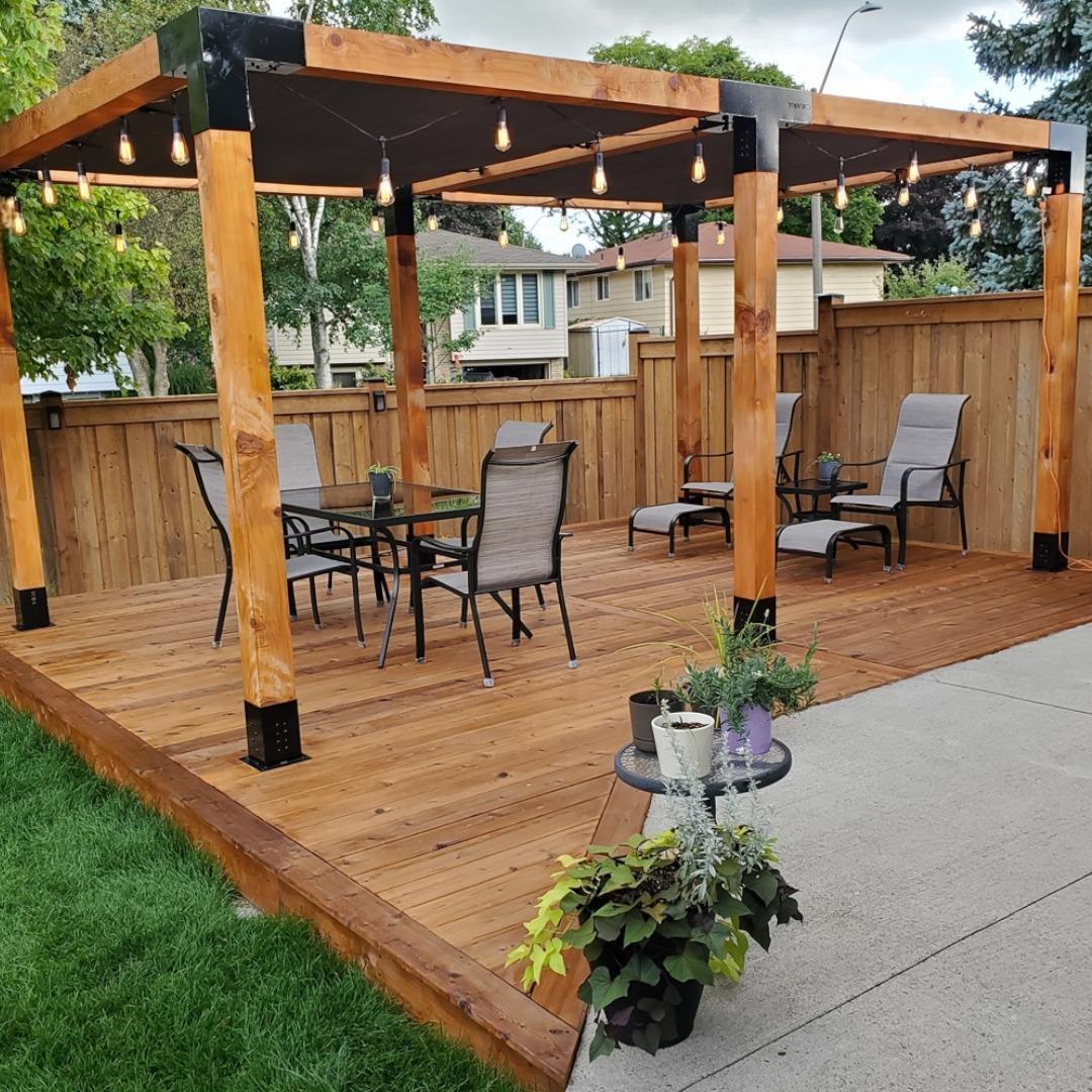 Venina Home Ahşap Düz Tabanlı Pergole VHPP1000