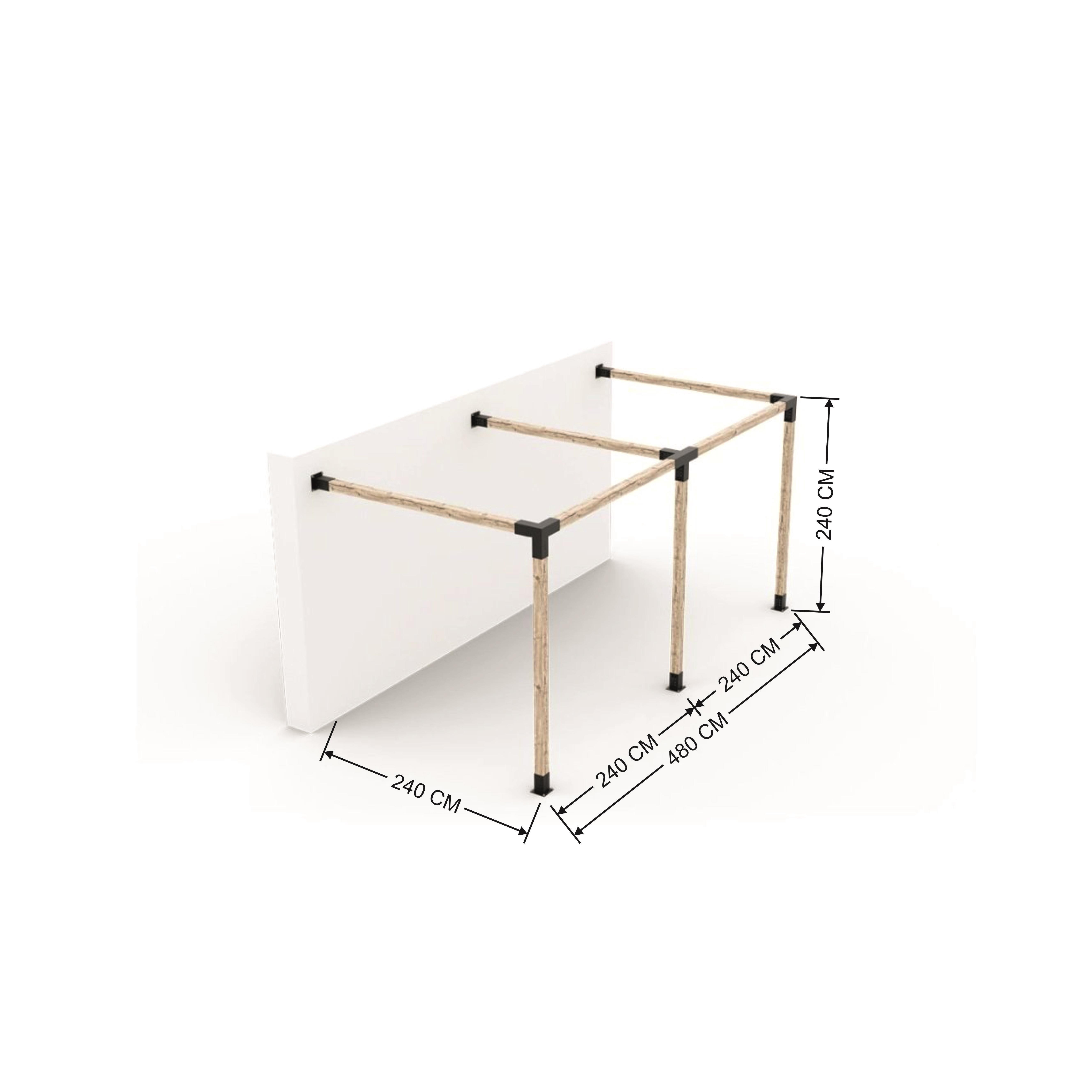 Venina Home Duvardan İki Bölümlü Pergole VHPD103