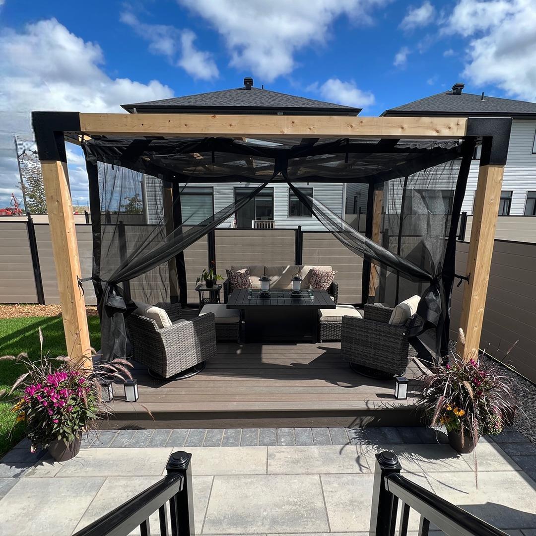 Venina Home Düz Tabanlı Gölgelikli Pergole VHPP1002