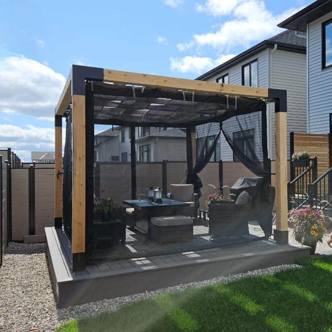 Venina Home Düz Tabanlı Gölgelikli Pergole VHPP1002