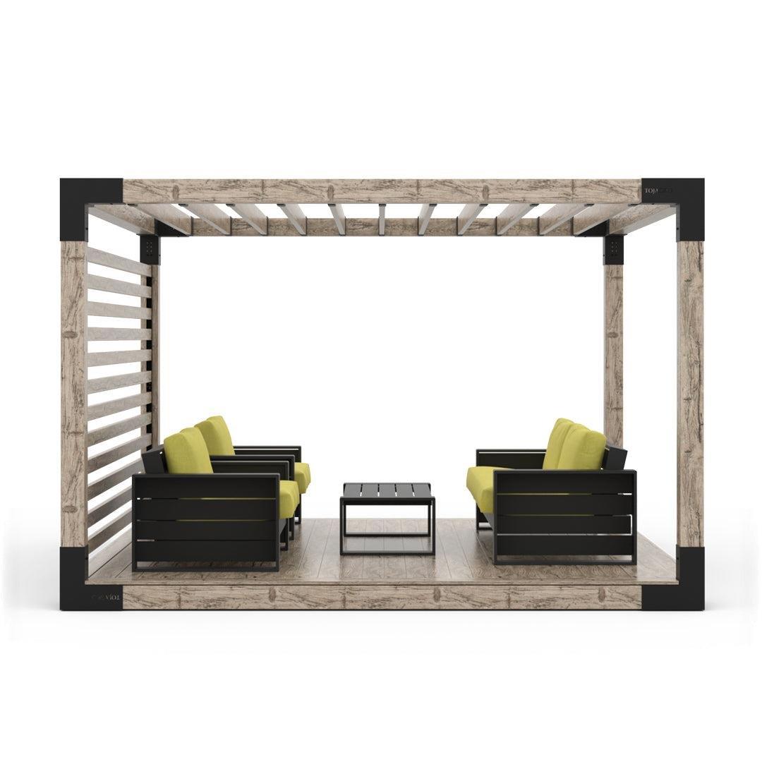 Venina Home Tekli Platformlu Ahşap Gölgelikli Pergole VHPP1004