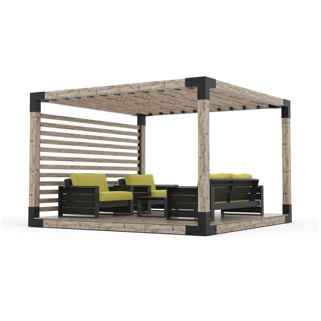 Venina Home Tekli Platformlu Ahşap Gölgelikli Pergole VHPP1004