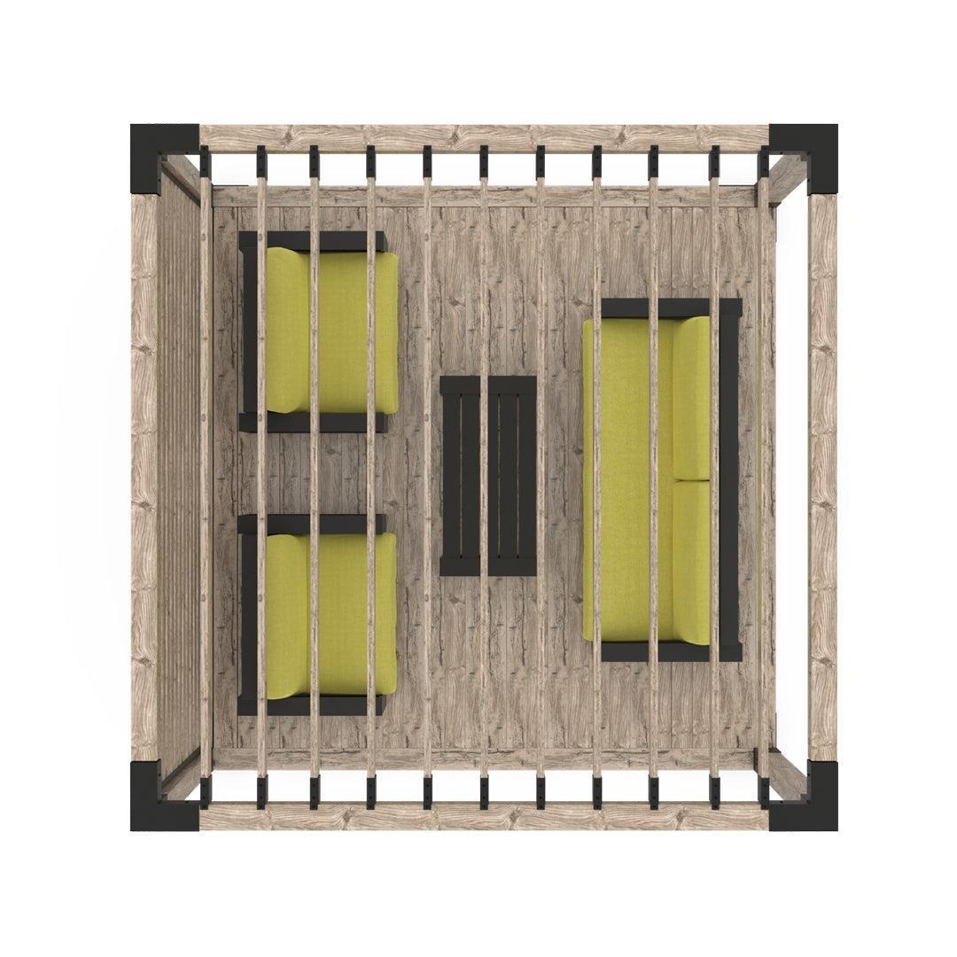 Venina Home Tekli Platformlu Ahşap Gölgelikli Pergole VHPP1004