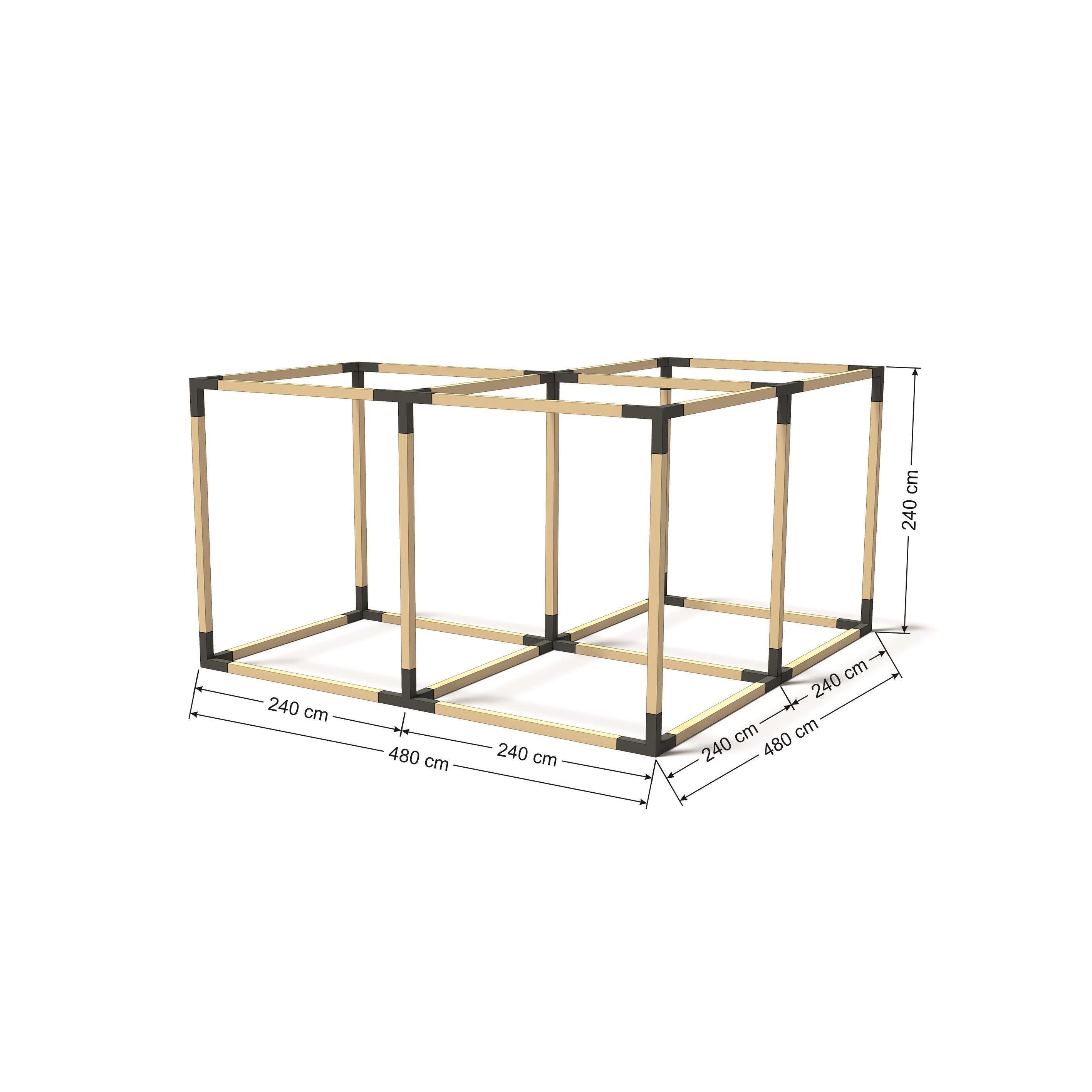 Venina Home Üçlü L Küp Pergole VHPK102