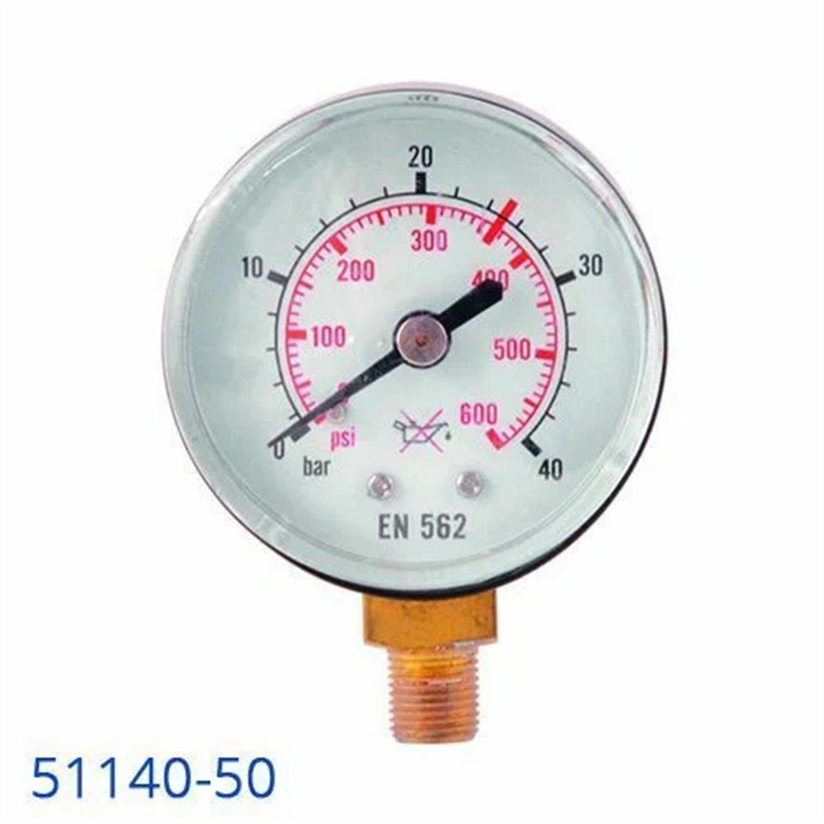 Yıldız 51140 Basınç Göstergesi Asetilen Giriş 0-40 Bar Q63