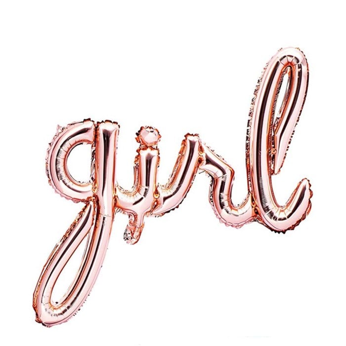  Rose Gold Girl İtalik El Yazısı Folyo Balon