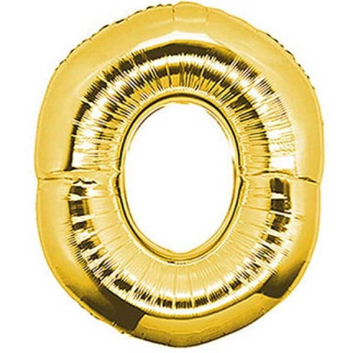 0 Rakam Gold Folyo Balon 1 Metre